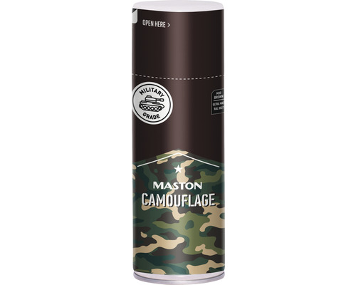 Peinture aérosol Maston Camouflage Mud Brown RAL 8027 marron cuir 400 ml