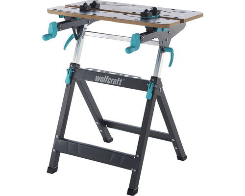 Établi Wolfcraft avec mors de serrage et hauteur de travail réglable