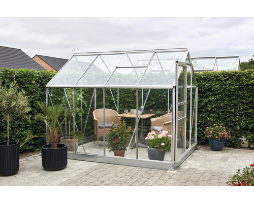 Gewächshaus Halls Popular 86 Sicherheitsglas 3 mm 193 x 257 cm aluminium Gewächshaus Halls Popular 86 Sicherheitsglas 3 mm 193 x 257 cm aluminium