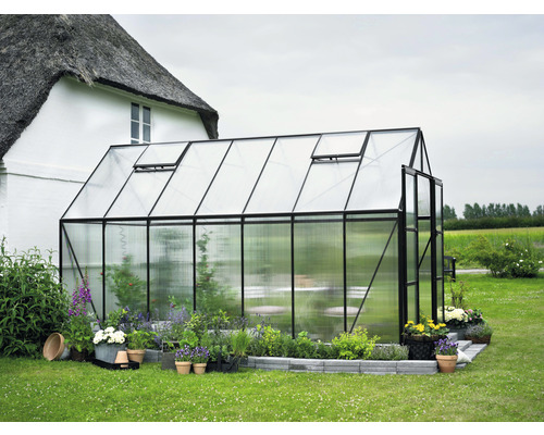 Serre Halls Magnum 148 polycarbonate 6 mm 257 x 446 cm noir