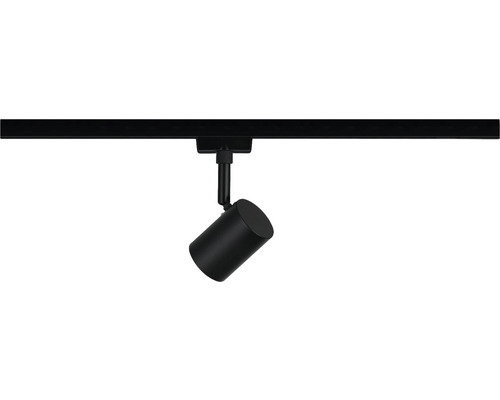 Schwarzer LED-Strahler an Stromschienen-System