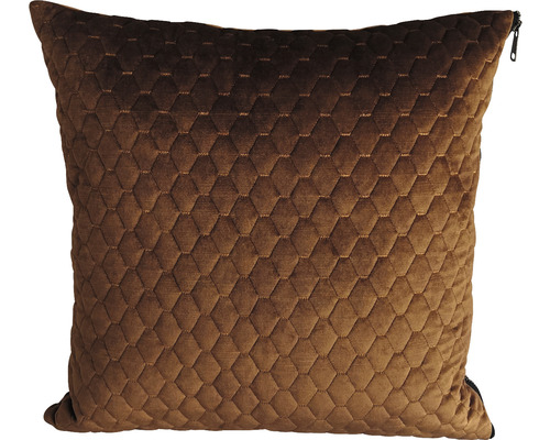 Quadratisches, gestepptes Zierkissen aus Stoff