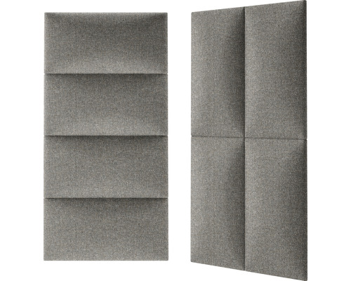 Deux panneaux acoustiques gris pour montage mural