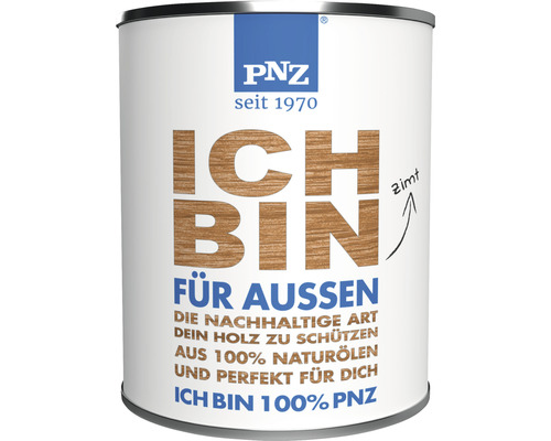 L'huile PNZ pour l'extérieur cannelle 750 ml Lasure pour bois d''extérieur PNZ cannelle en pot
