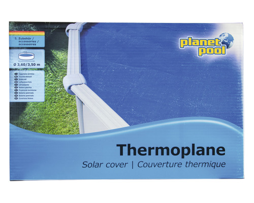 Bâche de recouvrement isotherme pour piscine Planet Pool pour bassin rond Ø 235 cm bleu