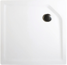 Duschtür mit Seitenwand mit Drehtür SCHULTE Alexa Style 2.0 ExpressPlus 90 x 90 cm Profil aluminium Glasdekor Depoli Light schmutzabweisende Glasbeschichtung inkl. Duschwanne