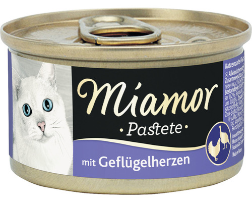 Pâtée pour chats Miamor pâté à la viande - Magnesium-Balance coeurs de volaille 85 g