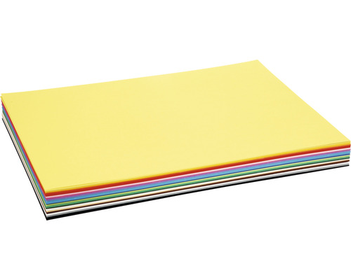 Carton de couleur couleurs assorties, A2, 20 feuilles Pile de papier couleur