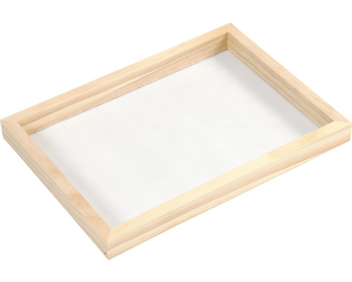 Siebdruckrahmen aus Holz mit feinem Siebgewebe