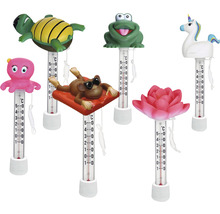 Divers thermomètres de piscine avec motifs d''animaux