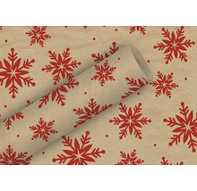 Rouleau de papier cadeau avec motif de flocons de neige