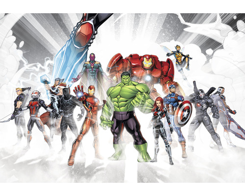 Papier peint panoramique papier 8-4032 Avengers Unite 8 pces 368 x 254 cm