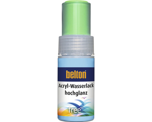 Stylo de retouche belton free haute brillance RAL 6018 jaune vert 9 ml Belton Peinture acrylique à l''eau, finition brillante
