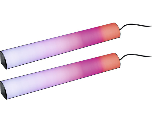 Zwei LED-Lichtleisten mit Stromkabel