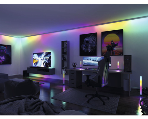 EntertainLED USB LED Strip TV-Beleuchtung 55 Zoll 2 m 3,5W 120 LEDs RGB  Farbwechsel mit Memoryfunktion + Fernbedienung - HORNBACH