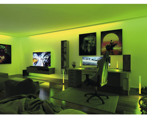 EntertainLED USB LED Strip TV-Beleuchtung 55 Zoll 2 m 3,5W 120 LEDs RGB  Farbwechsel mit Memoryfunktion + Fernbedienung