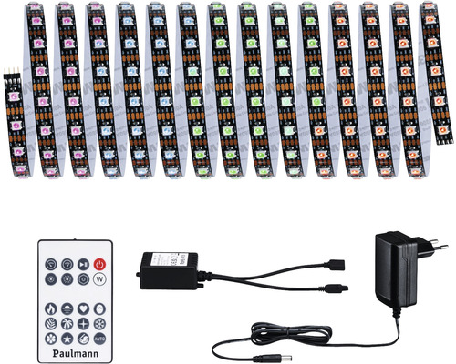 Bande LED Entertain prête à l'emploi 5,0 m Dynamic RGB changement de couleur 300 LED avec fonction mémoire + télécommande 12V