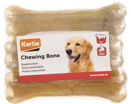 Friandises pour chiens KARLIE os à mâcher 11 cm 25-30 g 3 pièces friandises à mâcher