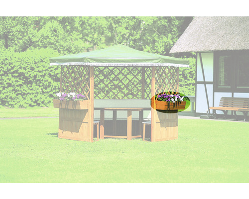 Jardinière pour pavillon «Palma» et «Marburg» en bois 108 x 22 x 19 cm couleur miel