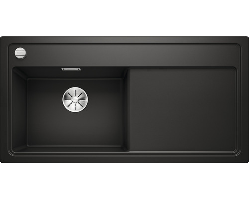 Spüle Blanco ZENAR XL 6 S 1000 x 510 mm schwarz 526059 Mit Tropffläche Becken links Spüle aus Silgranit mit Abtropffläche