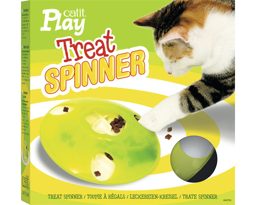 Katzenspielzeug, Futterstelle Catit Snack Karussel 18,5 x 5,5 x 18,5 cm grün-gelb