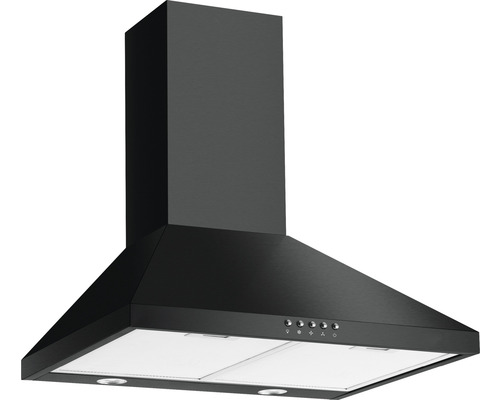 Hotte murale Amica KH 17286 S largeur x profondeur 60 x 50 cm noir Hotte aspirante noire