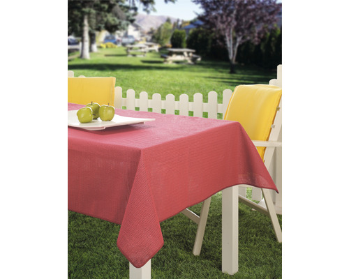 Nappe pour table de jardin rouge 160 x 220 cm