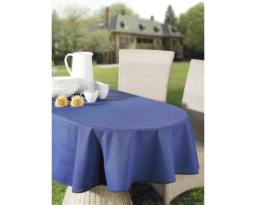 Nappe pour table de jardin bleu marine 160 x 220 cm