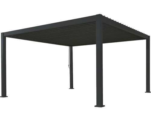 Quadratische Gartenpergola mit Lamellendach