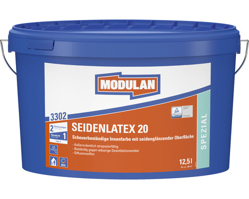 Latex satiné MODULAN 20 3302 blanc 12,5 l