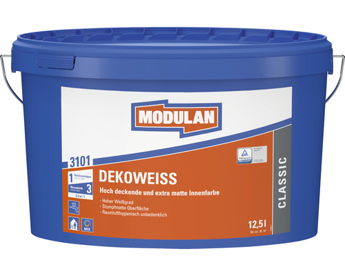 Peinture murale MODULAN 3101 blanc déco à faire mélanger dans le coloris souhaité