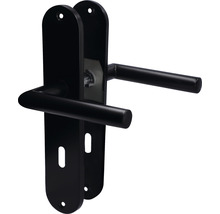 Schwarze Langschild-Garnitur für Innentüren