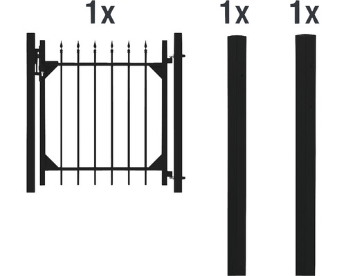 Einzeltor-Set ALBERTS Chaussee 96,5 x 120 cm anthrazit