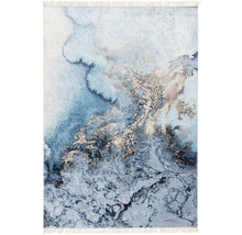 Tapis marbre bleu or 120x170 cm