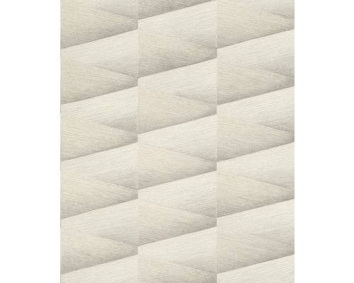 Vliestapete 554618 Composition Geometrisch beige grau Dekoratives Wandpaneel mit Holzstruktur
