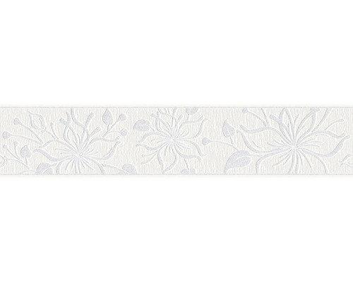 Frise autocollante 3466-36 Only Border fleurs blanc 5 m x 13 cm Bordure de papier peint avec motif floral