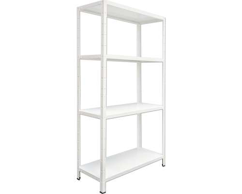 Étagère de base à enficher Schulte blanc 2000x1000x500 mm 4 tablettes capacité de charge 280 kg