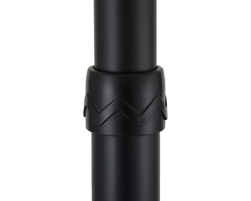 Détail d''une barre noire avec raccord moleté