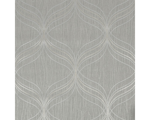 Papier peint intissé 112659 Opulence Optical Geo argent Papier peint à motif abstrait