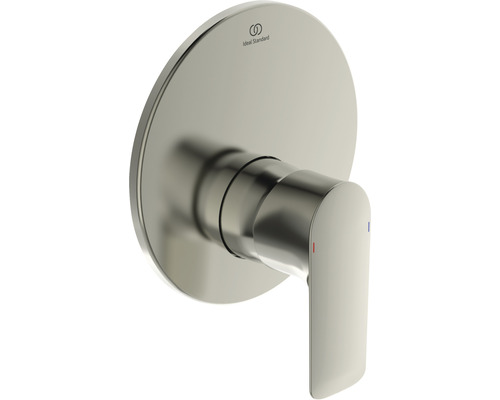 Robinet de douche encastré Ideal Standard Connect Air silver storm brossé A7034GN Logo Ideal Standard Mitigeur monocommande pour montage mural