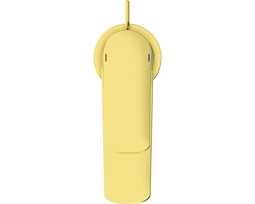 Goldfarbene Waschtischarmatur mit Einhebelmischer