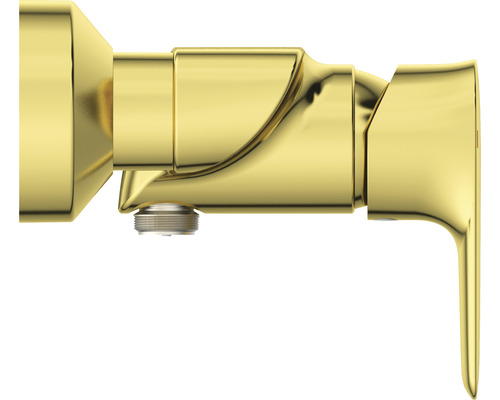 Goldfarbener Wasserhahn zur Wandmontage