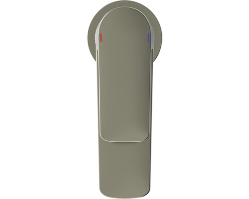 Waschtischarmatur mit Markierungen für kaltes und warmes Wasser