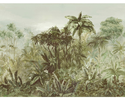 Papier peint panoramique intissé 486063 Florentine III forêt tropicale vert 8 parties 300 x 400 cm