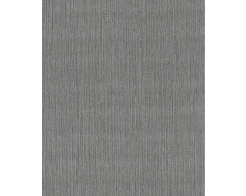 Papier peint intissé 484250 Florentine III uni gris foncé Papier peint textile gris avec lignes verticales