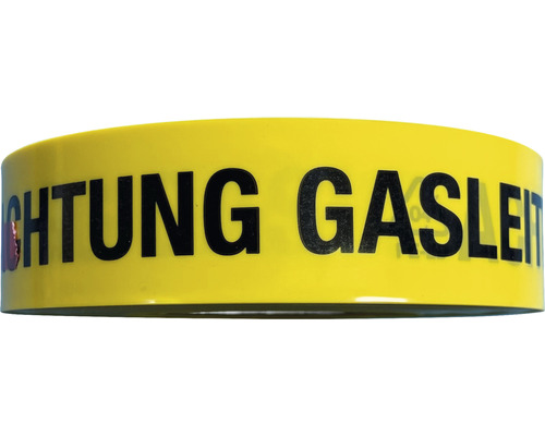 Ruban de signalisation avec le texte Attention conduite de gaz