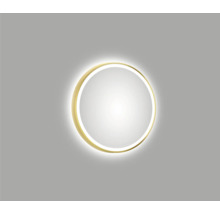 Miroir rond avec cadre et éclairage