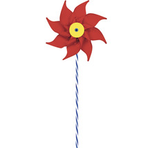 Moulin à vent rouge avec tige