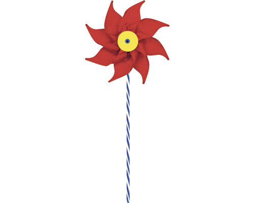 Moulin à vent rouge avec tige