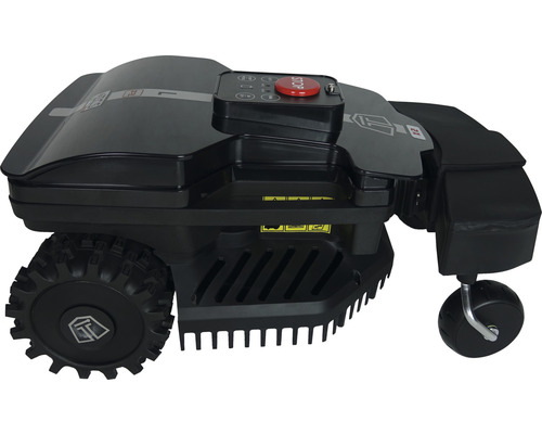 Tondeuse à gazon automatique avec panneau de commande et bouton d''arrêt pour l''entretien du jardin